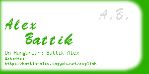 alex battik business card